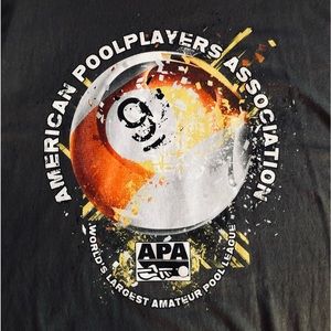APA ~ American Pool Association ~ National Billiards Pool League ~ T-Shirt 2XL !